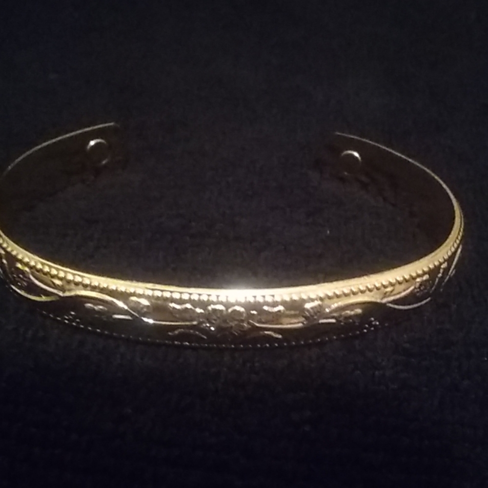 2 tone Pure Copper cuff bracelet